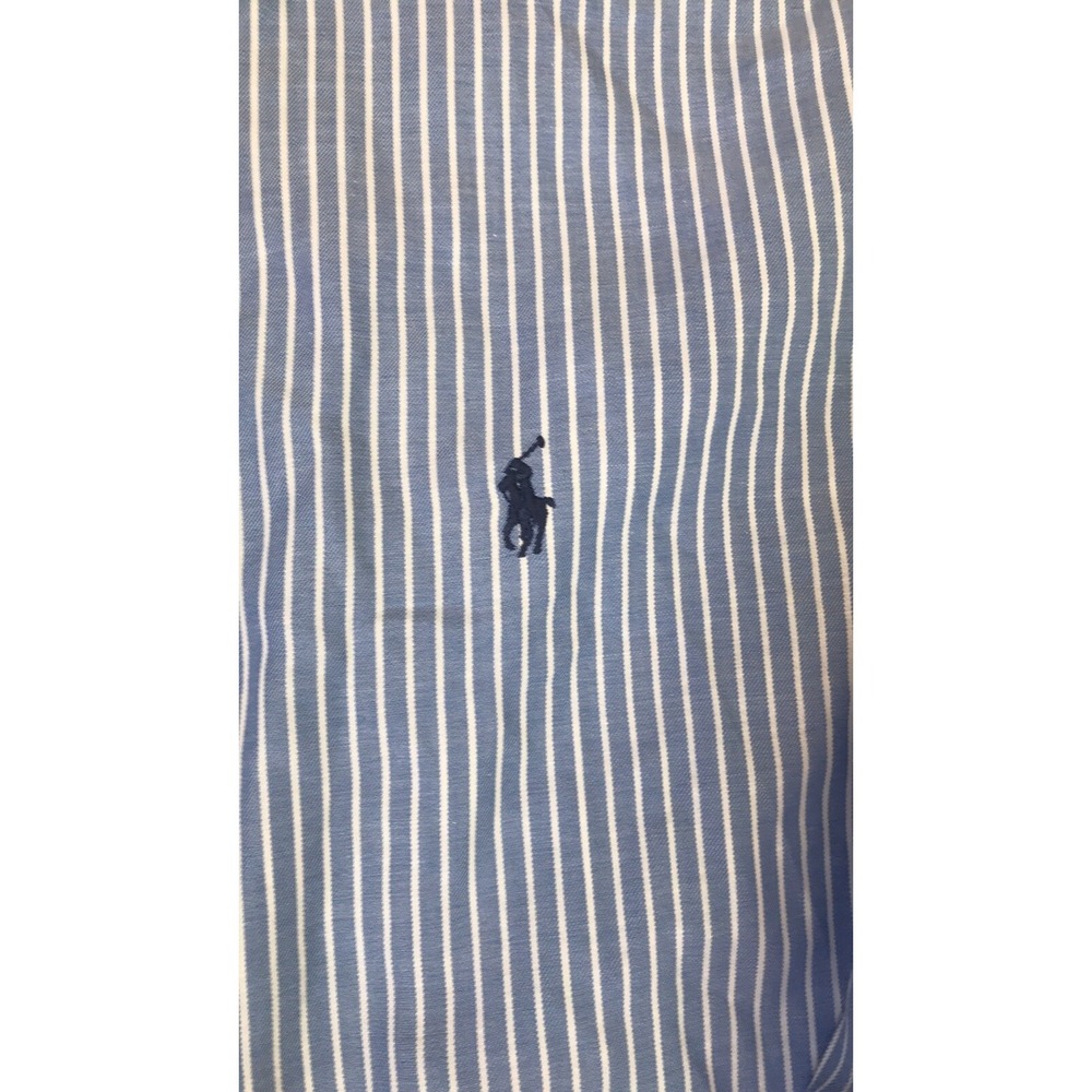 RALPH LAUREN Golf Men's Blue & White Stripe Button Down Shirt Sz XL Tilden - Picture 3 of 4